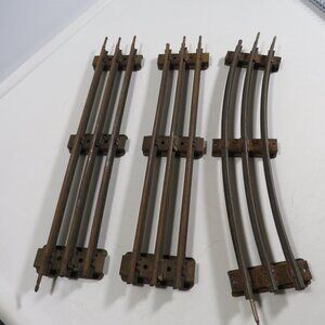 Pre-WWII 1930s Lionel Train Track #12 (3) pieces METAL railroad